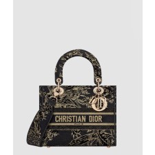 [DIOR-디올]레이디백 램스킨 미듐 M0565