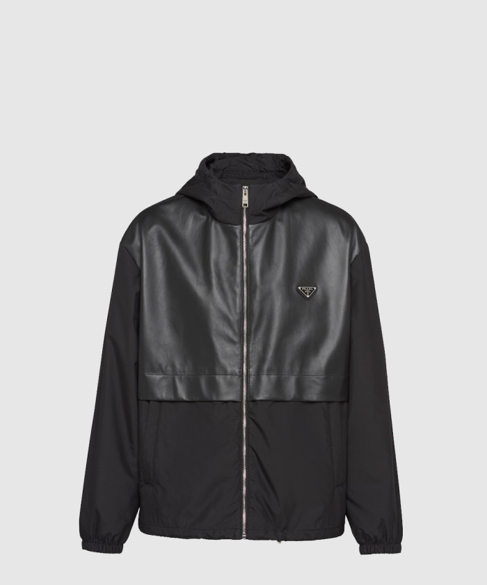 [PRADA-프라다]실크 및 가죽 블루종 재킷 SGC551