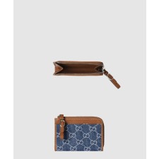[GUCCI-구찌]GG 엠블럼 지퍼 카드 케이스 821804