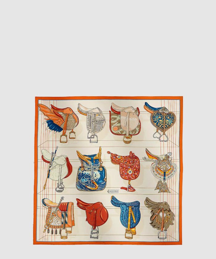 [HERMES-에르메스]Tous en Selle 스카프 90