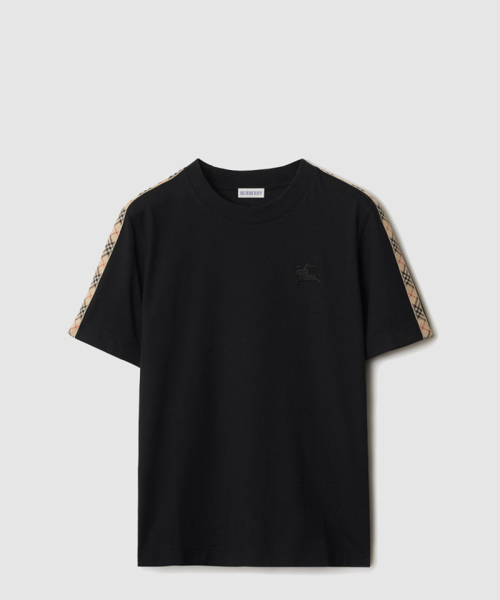 [BURBERRY-버버리]체크 트리밍 코튼 티셔츠 81062821