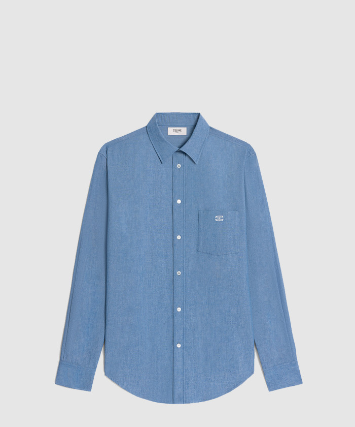 [CELINE-셀린느]루즈 셔츠 샴브레이 코튼 2C9820