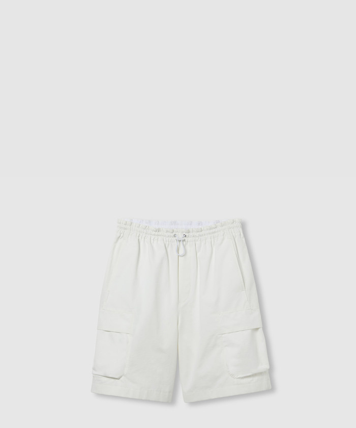 [GUCCI-구찌]테이프 핀젤이 있는 코튼 반바지 814620