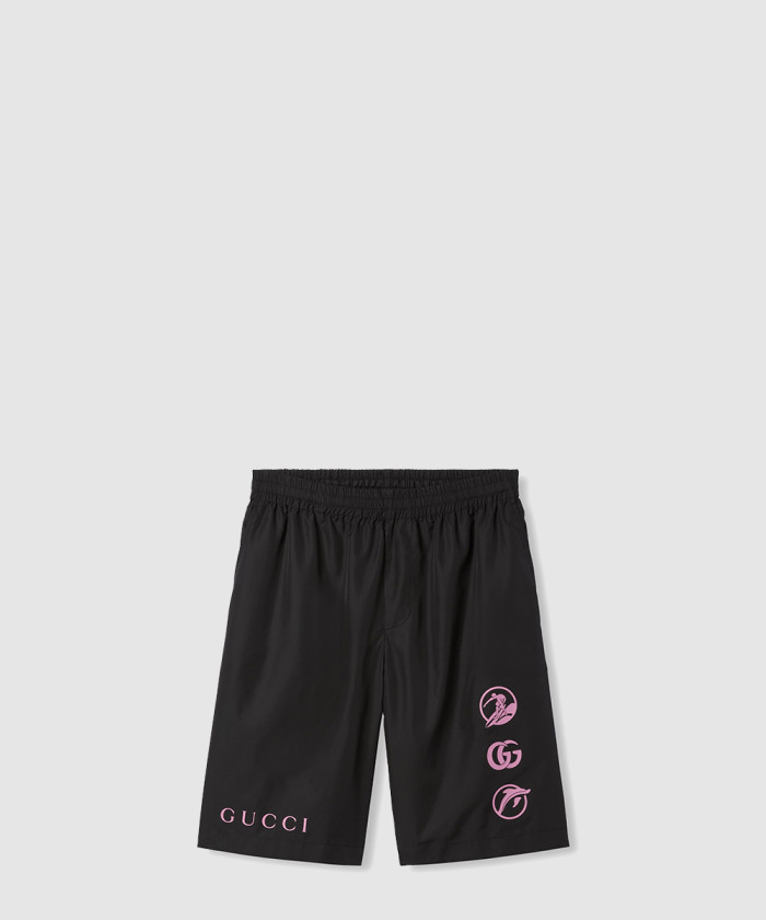 [GUCCI-구찌]프린트 플레인 포플린 쇼츠 824267