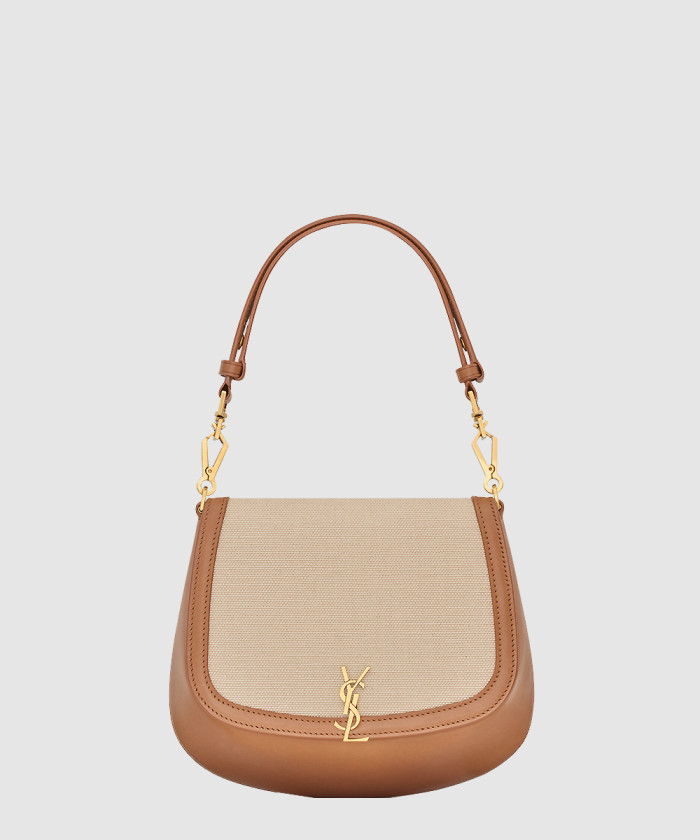 [SAINT LAURENT-생로랑]캔버스 소재 voltaire 탑 핸들백 818896