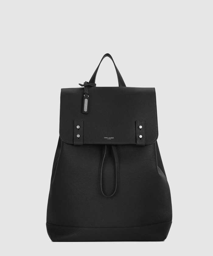 [SAINT LAURENT-생로랑]격자무늬 가죽 사크 드 쥬르 수플 백팩 480585