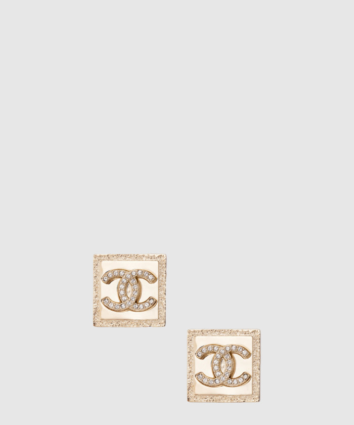 [CHANEL-샤넬]더블 C 스퀘어 귀걸이 AB8821