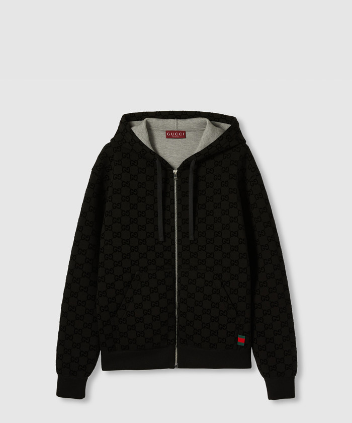 [GUCCI-구찌]프린트 저지 지퍼 스웨트셔츠 ‎819275