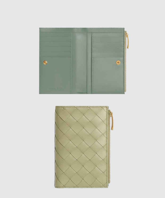 [BOTTEGA-보테가베네타]중형 인트레치아토 양면 지갑 749940