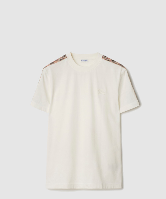 [BURBERRY-버버리]체크 트리밍 코튼 티셔츠가격 81062461