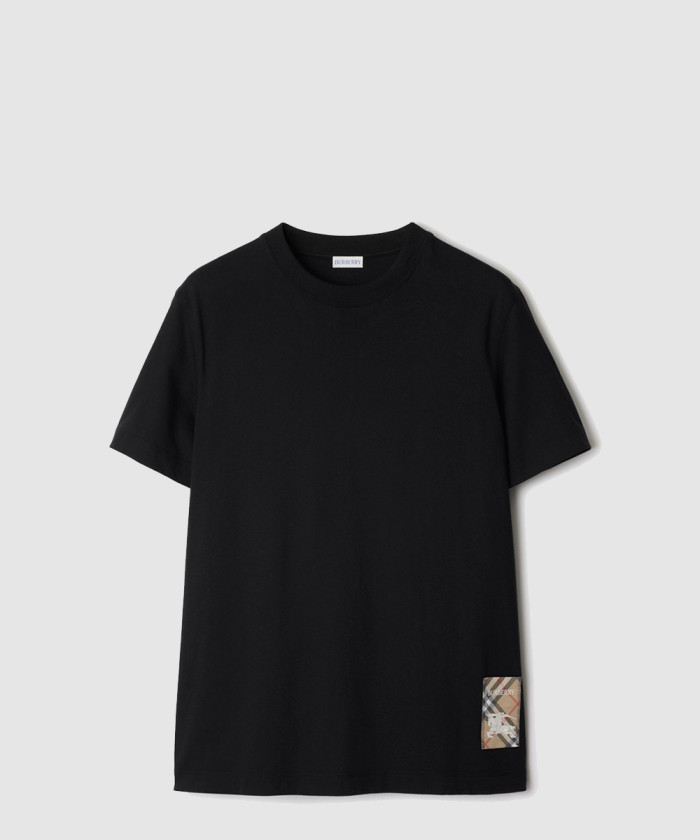 [BURBERRY-버버리]체크 라벨 코튼 티셔츠 81048891