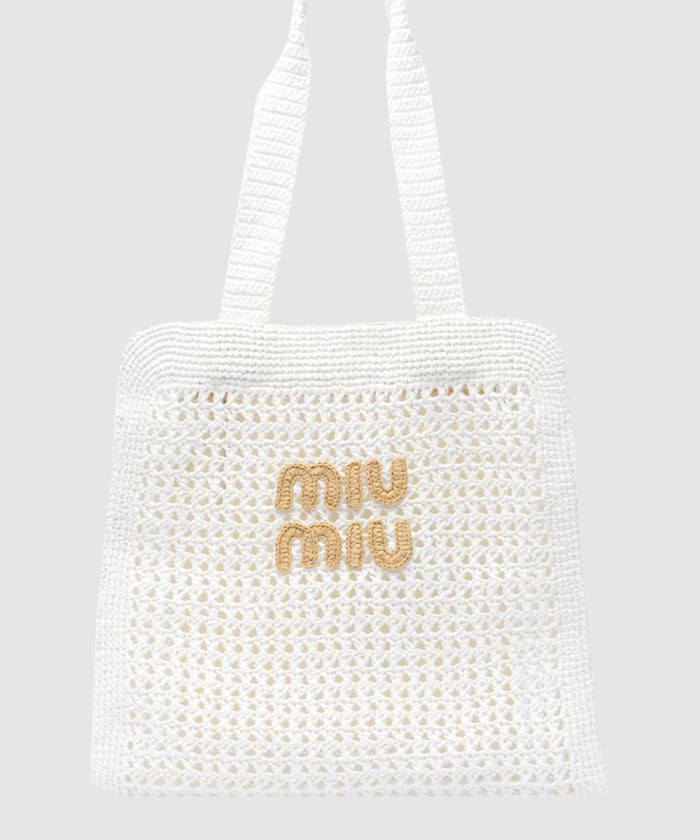 [MIUMIU-미우미우]패브릭 토트백 5BG230