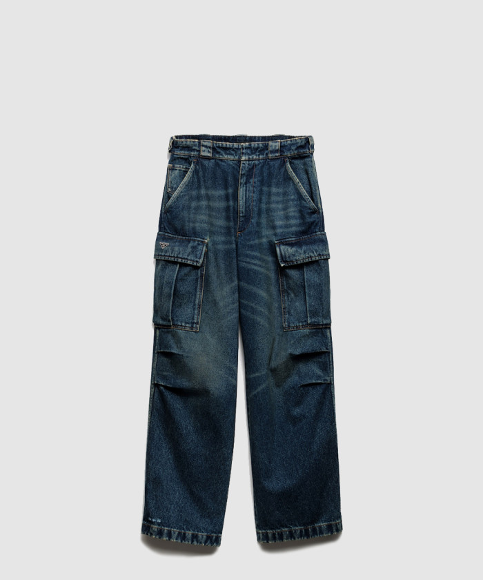 [PRADA-프라다]데님 카고 진 GEP396