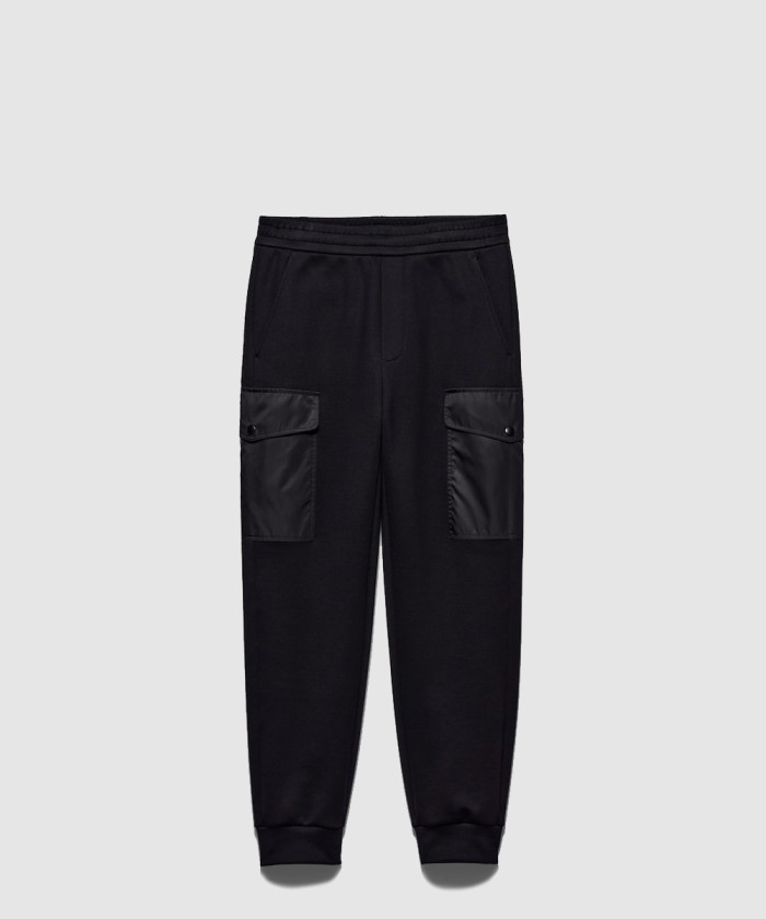 [PRADA-프라다]리나일론 디테일의 코튼 플리스 조거 팬츠 UJP249