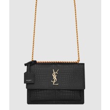 [SAINT LAURENT-생로랑]엠보싱 크로커다일 가죽 소재 sunset 미디엄 422906