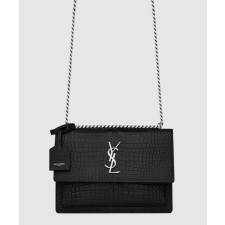 [SAINT LAURENT-생로랑]엠보싱 크로커다일 가죽 소재 sunset 미디엄 422906