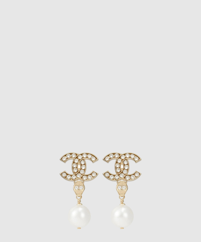 [CHANEL-샤넬]더블 C 레터링 귀걸이 AB5674