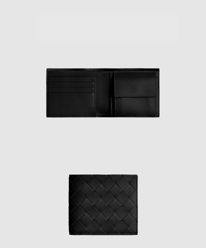 [BOTTEGA-보테가베네타]동전 지갑을 갖춘 인트레치아토 폴더형 지갑 605722