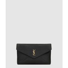 [SAINT LAURENT-생로랑]램스킨 소재의 cassandre 라지 envelope 파우치 769307