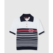 [GUCCI-구찌]인타르시아 코튼 스티치 폴로 탑 835916