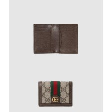 [GUCCI-구찌]금장 로고 오피디아 GG 카드지갑 734940
