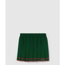 [GUCCI-구찌]스트라이프 트리밍 플리츠 스커트 ‎691712