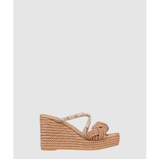[VALENTINO-발렌티노]가죽 에스파드릴 웨지 샌들
