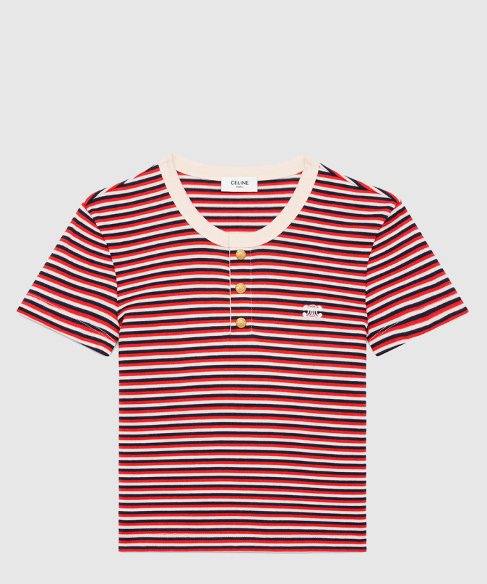 [CELINE-셀린느]트리옹프 티셔츠 스트라이프 저지 RX0240