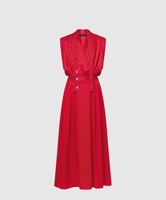 [LOUIS VUITTON-루이비통]스트라이프 라발리에르 드레스 1AHH08