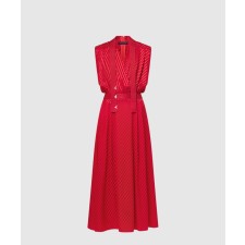 [LOUIS VUITTON-루이비통]스트라이프 라발리에르 드레스 1AHH08