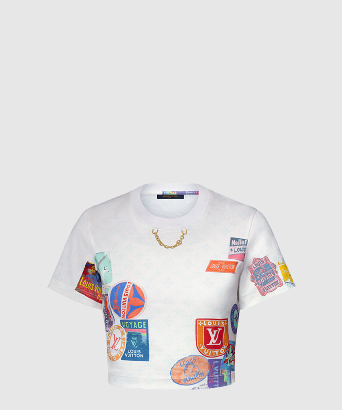 [LOUIS VUITTON-루이비통]마히나 패치 프린트 크롭 톱 1AHITK