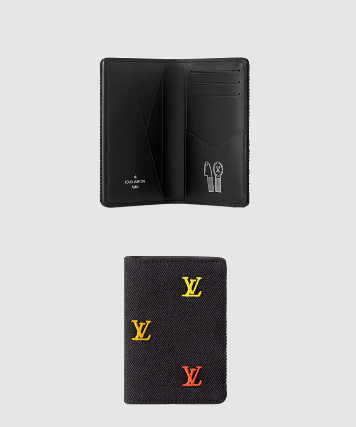 [LOUIS VUITTON-루이비통]포켓  데님  카드지갑  M14148