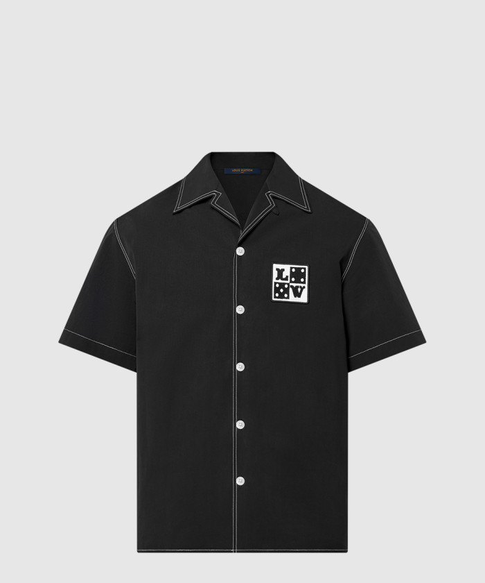 [LOUIS VUITTON-루이비통]자수 코튼 쇼트 슬리브 셔츠 1AFWTZ