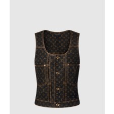 [LOUIS VUITTON-루이비통]모노그램 데님 버튼 업 탑 1AIBF7