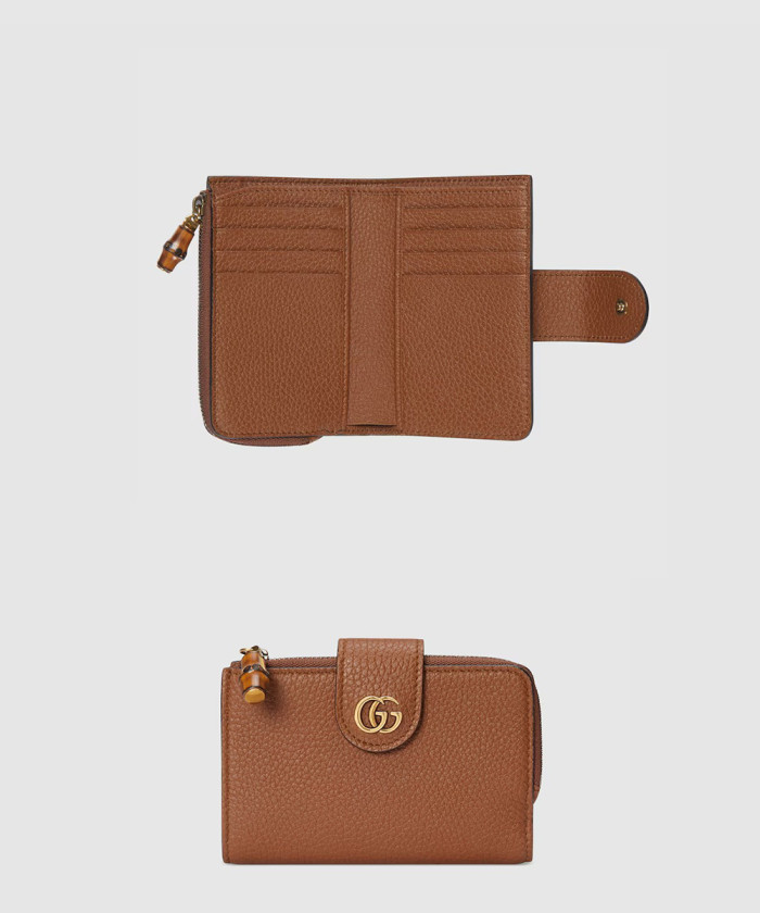 [GUCCI-구찌]더블 G 뱀부 지갑 미디엄 739498