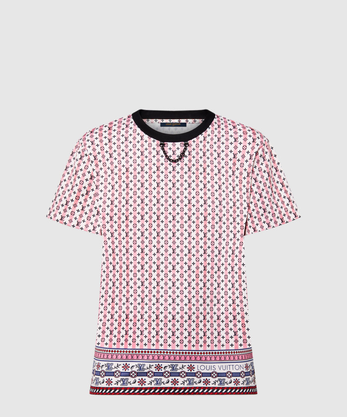 [LOUIS VUITTON-루이비통]스카프 프린트 티셔츠 1AHJII