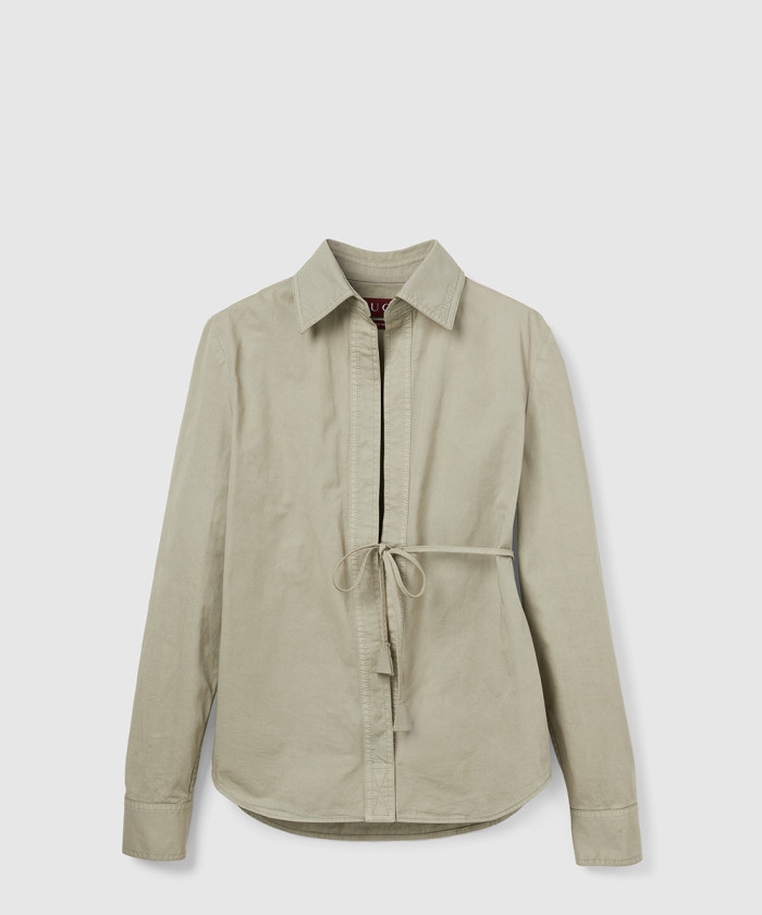 [GUCCI-구찌]타이 웨이스트 코튼 트윌 셔츠 830134