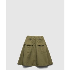 [PRADA-프라다]카고 포켓이 있는 코튼 스커트 P124W