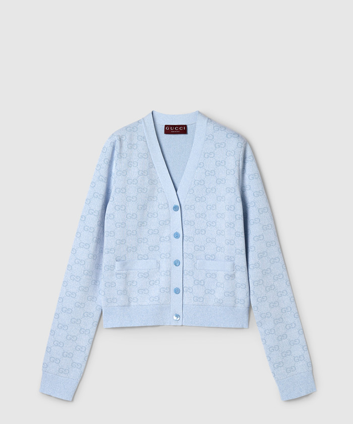[GUCCI-구찌]파인 코튼 GG 자카드 가디건 818735