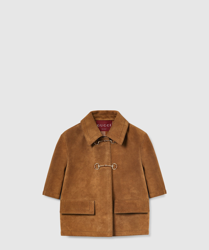 [GUCCI-구찌]말빗이 달린 스웨이드 재킷 815070