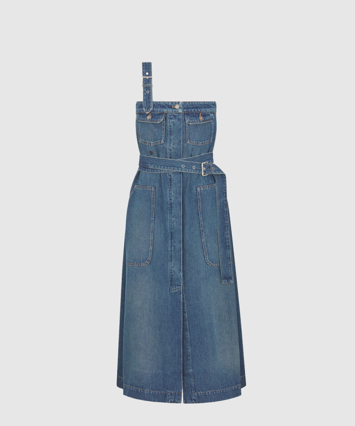 [DIOR-디올]언발란스 미디 드레스 522R1