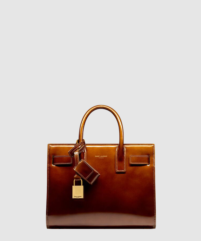 [SAINT LAURENT-생로랑]페이턴트 가죽 소재의 sac de jour 나노백 398711