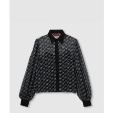 [GUCCI-구찌]프린트 멀버리 실크 크레이프 셔츠 818460