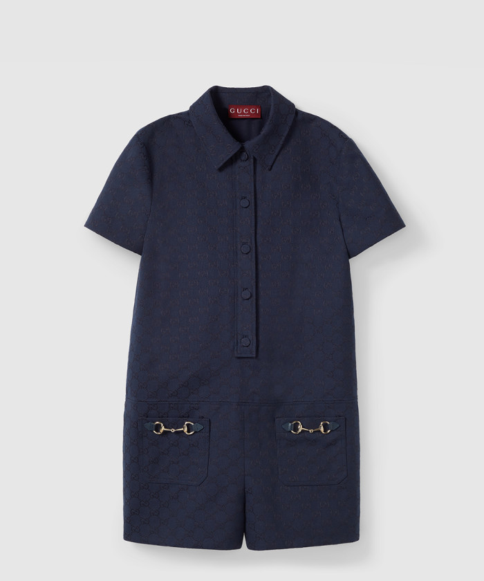 [GUCCI-구찌]홀스빗 GG 캔버스 점프수트 781457