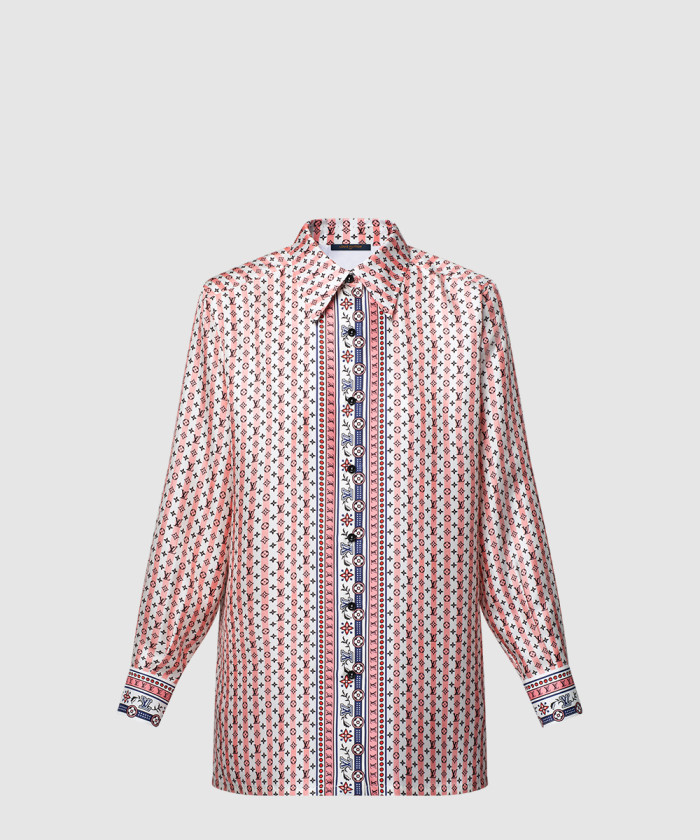 [LOUIS VUITTON-루이비통]실크 스카프 셔츠 1AHHVQ