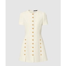 [LOUIS VUITTON-루이비통]버튼 트림 드레스 1AHGUH