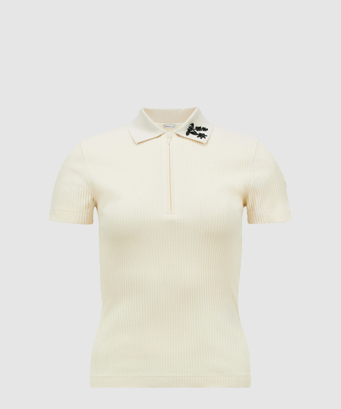 [MONCLER-몽클레어]핸드 비즈 코튼 폴로 셔츠