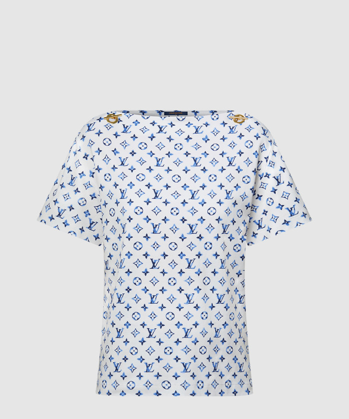 [LOUIS VUITTON-루이비통]Aquarelle 모노그램 아일렛 티셔츠 1AHIZ1