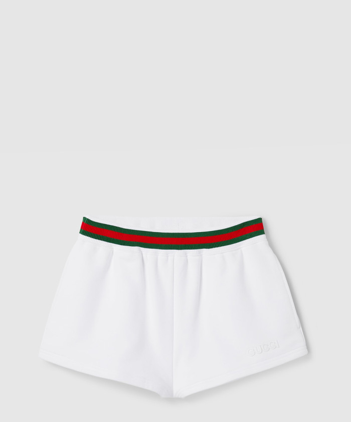 [GUCCI-구찌]웹 디테일 코튼 저지 쇼츠 810393