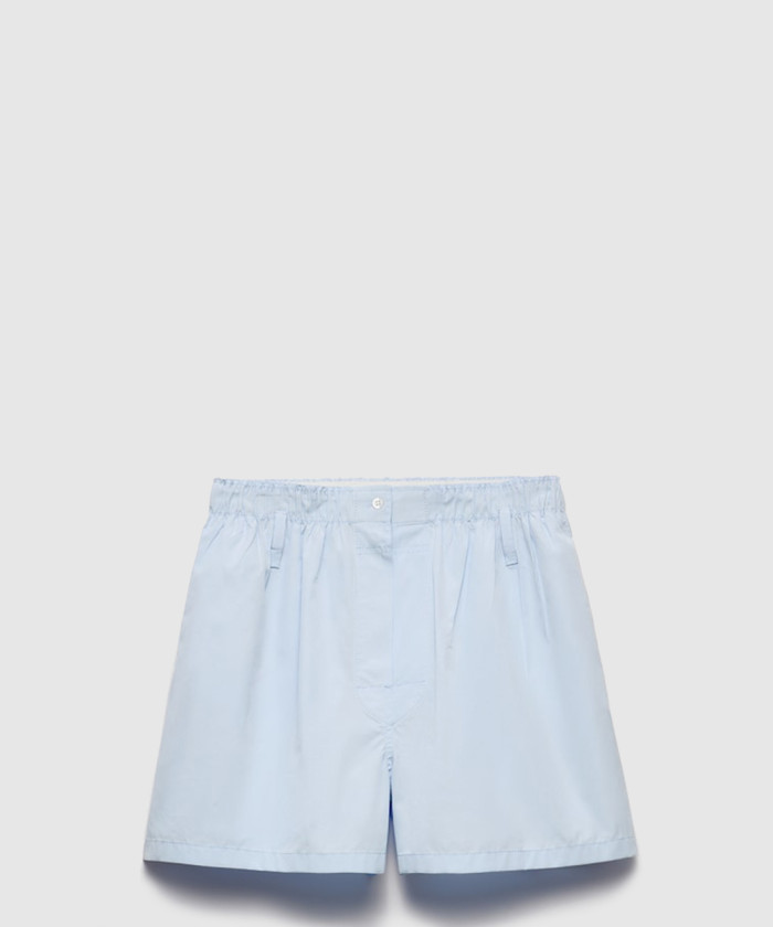 [PRADA-프라다]코튼 포플린 텍스처 쇼츠 P252J